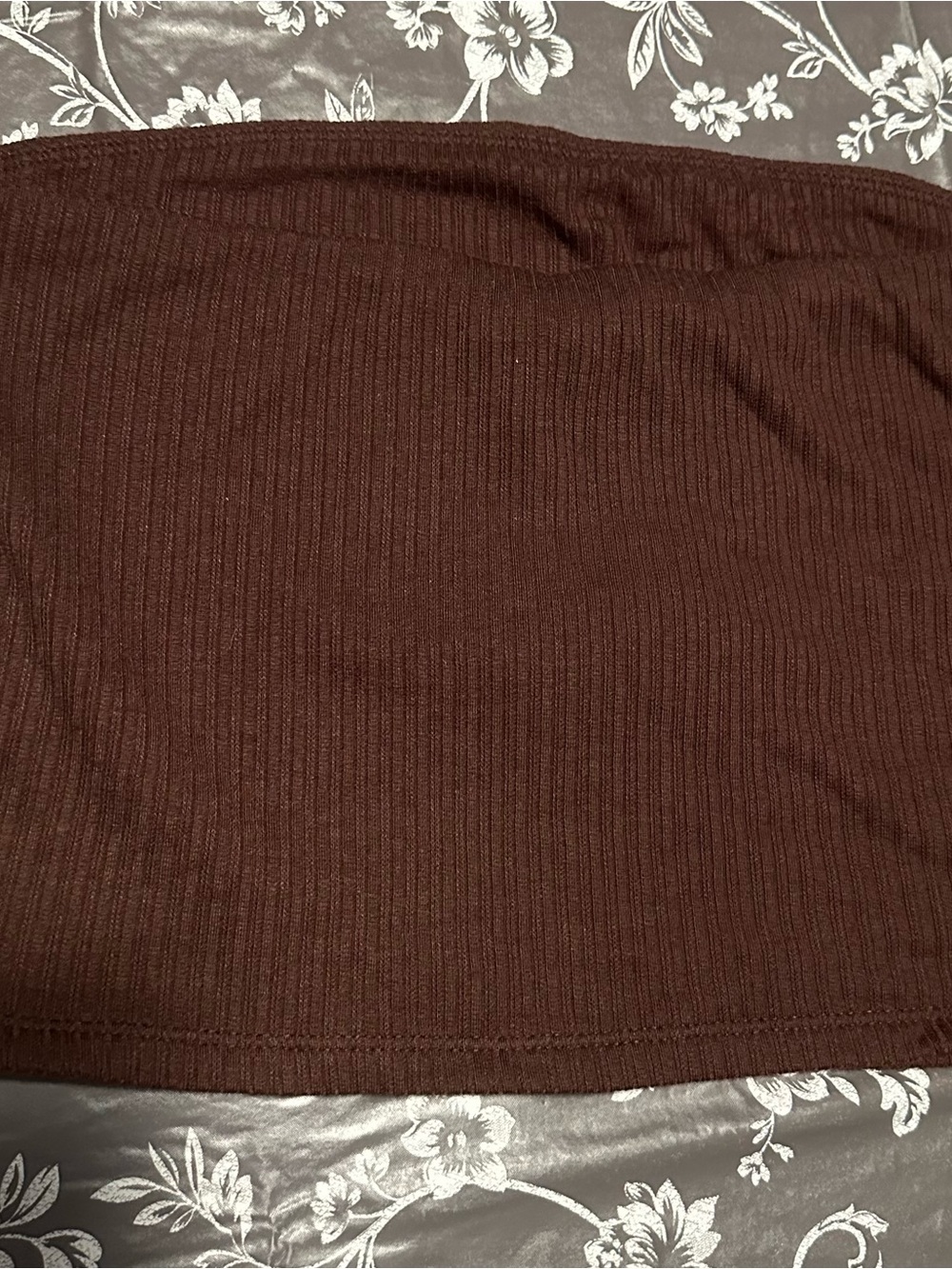 Forever 21 Chocolate Brown Ribbed Mini Skirt